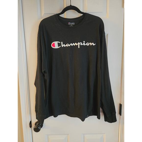 Champion Other - Champion Men's Long Sleeve Men's T-Shirt Size XL Black